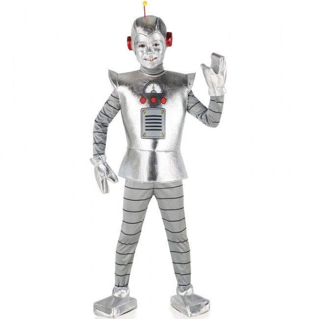 disfraz de robot plateado para nino - DISFRAZ DE ROBOT PLATEADO NIÑO
