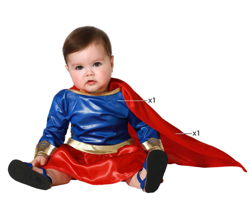 disfraz de superheroína para bebé 800x640 - DISFRAZ DE SUPERHEROÍNA PARA BEBÉ NIÑA