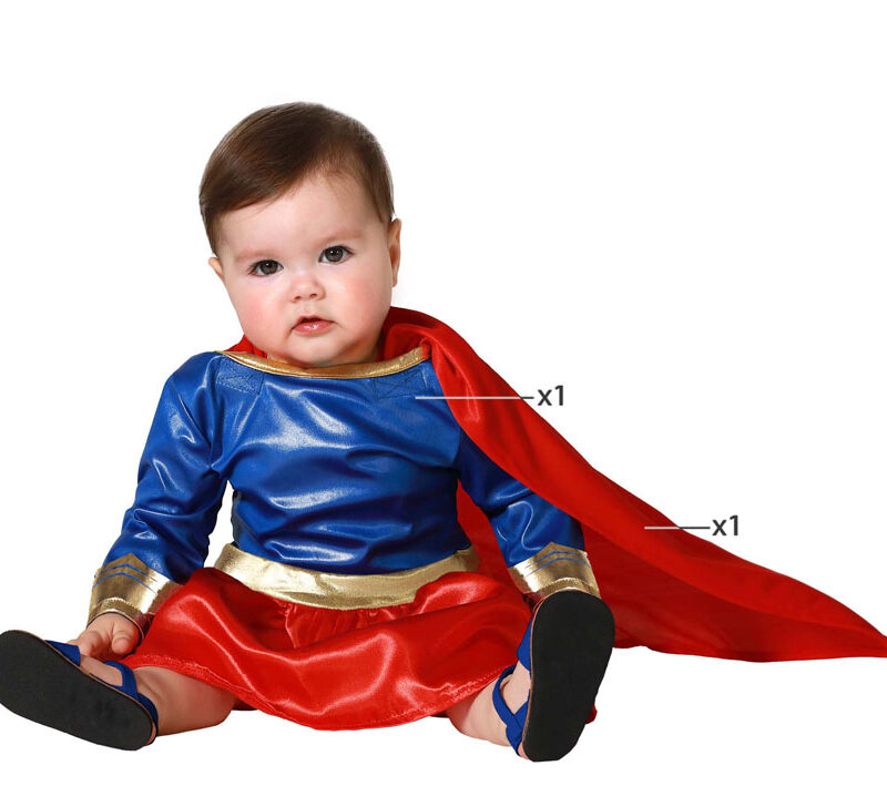 disfraz de superheroína para bebé 800x709 - DISFRAZ DE SUPERHEROÍNA PARA BEBÉ NIÑA