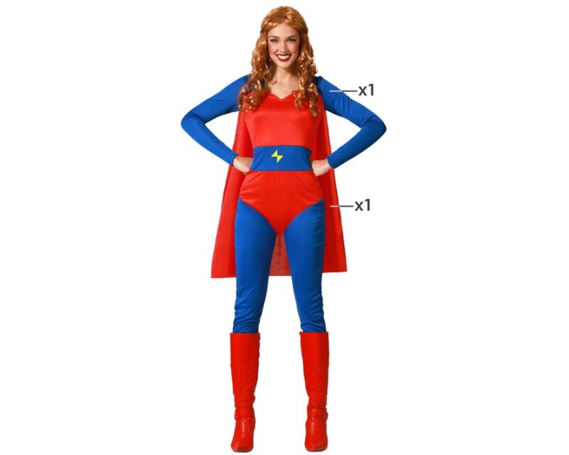 disfraz de superheroína para mujer 800x640 - DISFRAZ DE FLASH SUPERHEROÍNA RAYO PARA MUJER