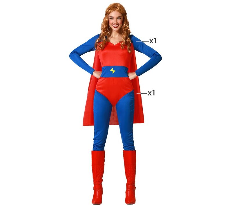 disfraz de superheroína para mujer 800x709 - DISFRAZ DE FLASH SUPERHEROÍNA RAYO PARA MUJER