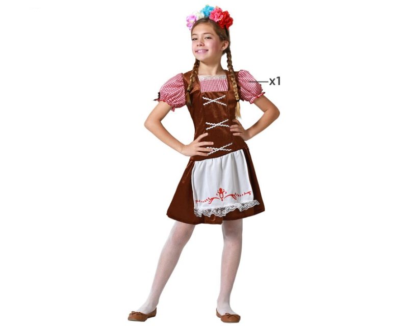 Ropa Temática Niña 4-16 Años Auggle Disfraz Del Oktoberfest Para Niñas, Vestido De Tirolesa Alemana, Trajes De Cosplay De Sirvienta De Cerveza (verde, 4-5 Años Disfraz Medieval Halloween Niña