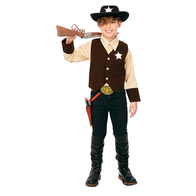 Chaleco Vaquero De Sheriff – Disfraz Del Oeste Para Fiestas Y Rodeo, Talla Única Para Adultos