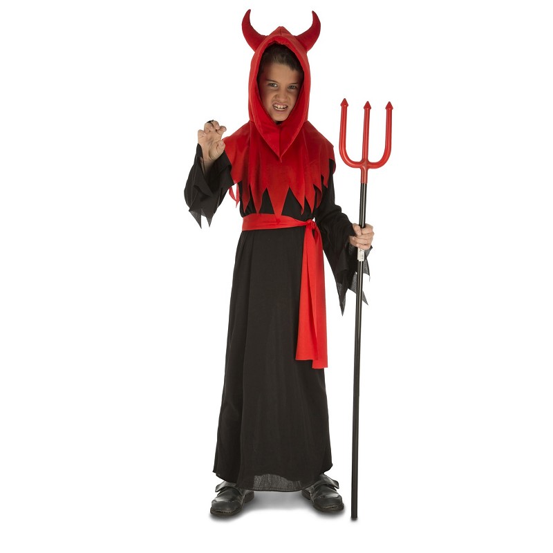 disfraz diablo rojo y negro nino - DISFRAZ DE DIABLO ROJO Y NEGRO INFANTIL