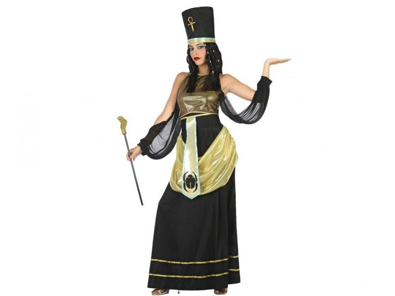 disfraz egipcia negro mujer 800x600 - DISFRAZ DE EGIPCIA NEGRO MUJER