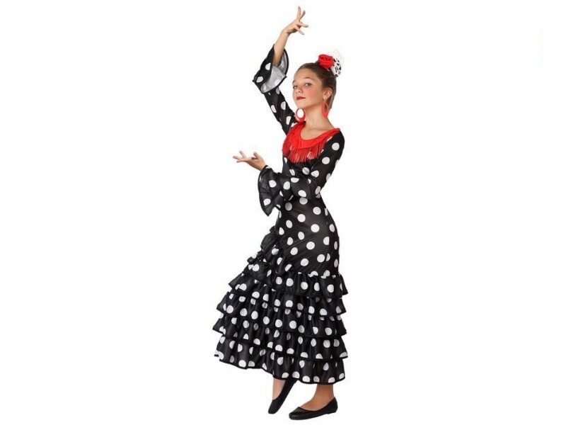disfraz flamenca negro niña 800x600 - DISFRAZ DE FLAMENCA NEGRO NIÑA