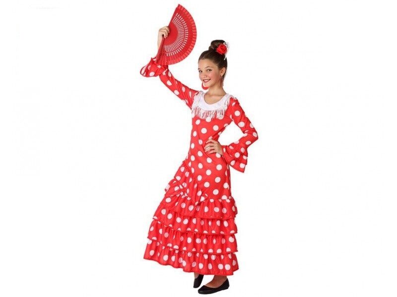 disfraz flamenca rojo niña. 800x600 - DISFRAZ DE FLAMENCA ROJO NIÑA