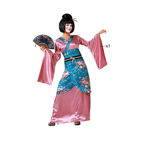 disfraz geisha rosa para mujer - DISFRAZ DE GEISHA ROSA MUJER