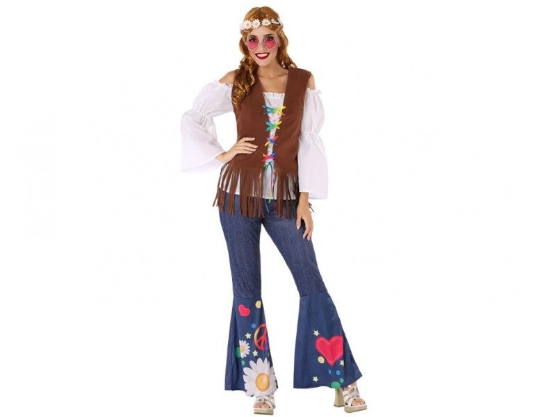disfraz hippie mujer 1 800x600 - DISFRAZ DE HIPPIE MUJER
