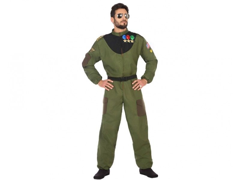 disfraz militar piloto hombre 800x600 - DISFRAZ DE PILOTO MILITAR HOMBRE