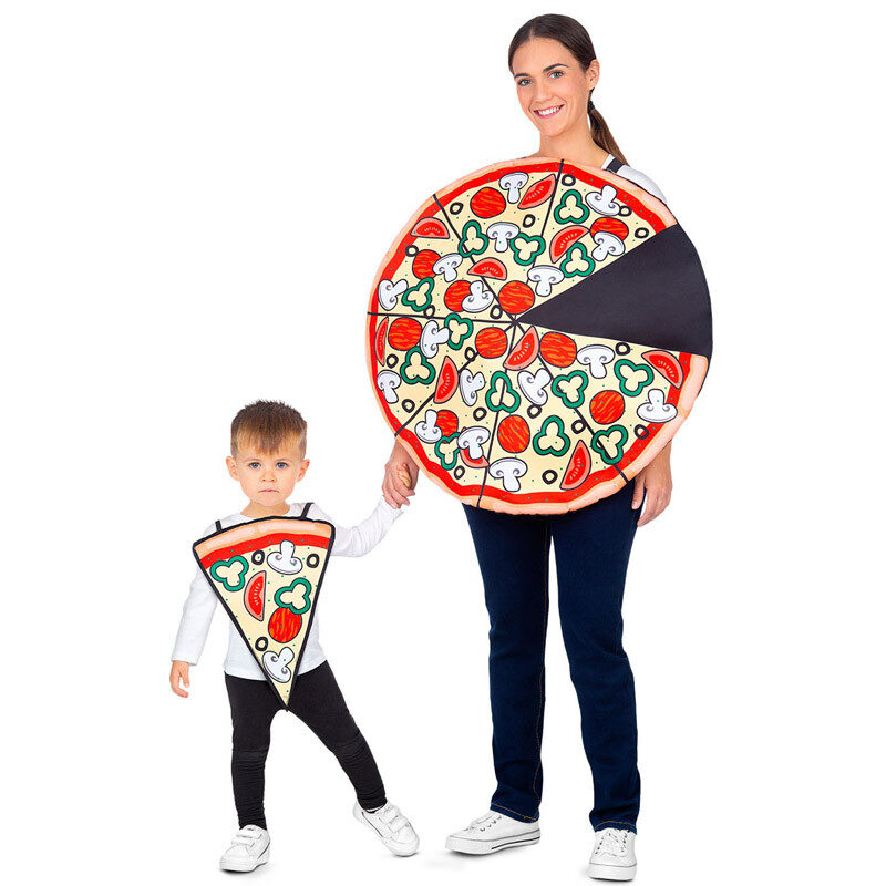 disfraz pack pizza party para bebé y adulto 800x800 - DISFRAZ PACK PIZZA PARTY BEBÉ Y ADULTO