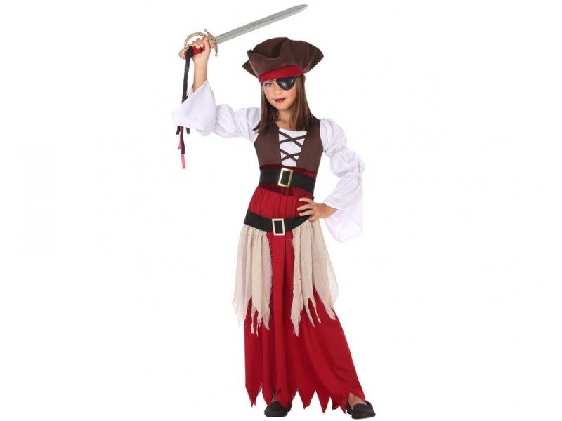 disfraz pirata niña 1 800x600 - DISFRAZ DE PIRATA BUCANERA NIÑA