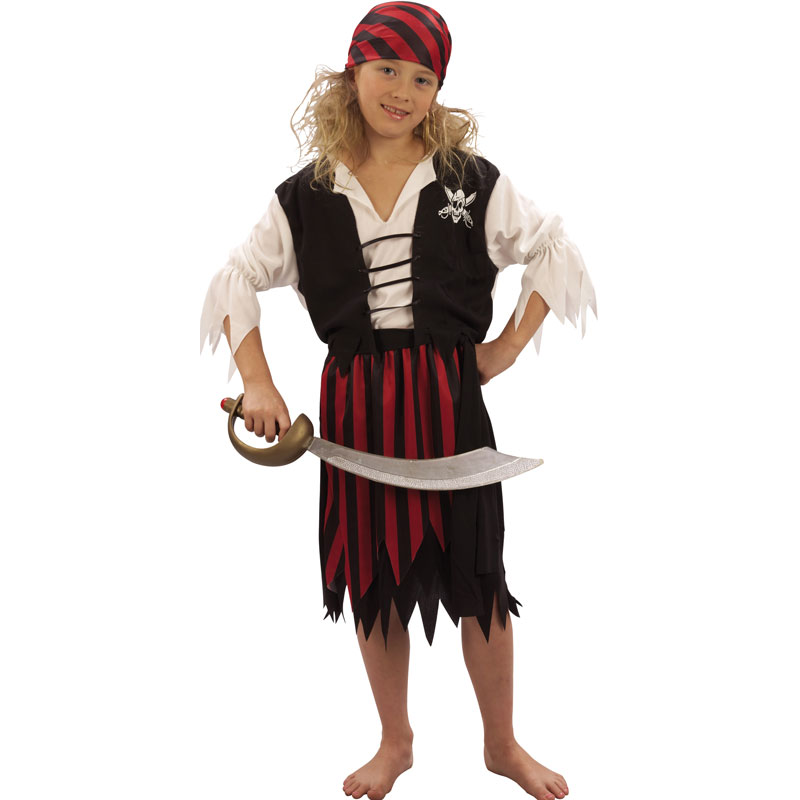 disfraz pirata niña - DISFRAZ DE PIRATA ECONÓMICO NIÑA