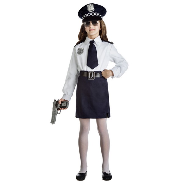 disfraz policia camisa bebe´niña - DISFRAZ POLICIA  BEBÉ NIÑA