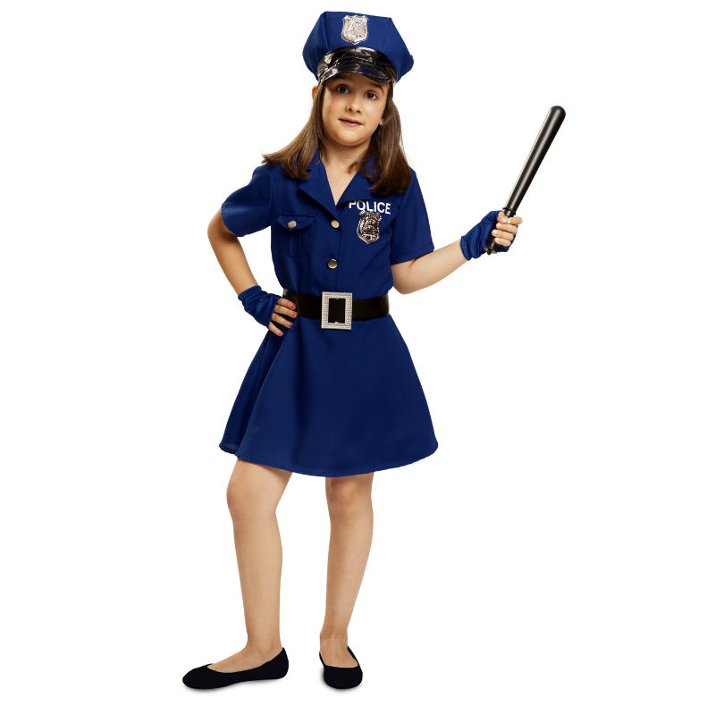 disfraz policia niña - DISFRAZ DE POLICIA NIÑA AZUL
