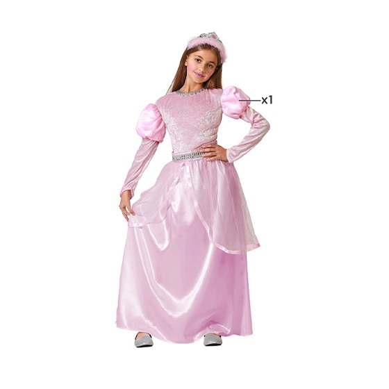 disfraz princesa rosa para niña 1 - DISFRACES NIÑA