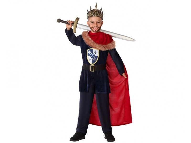 DISFRAZ DE REY MEDIEVAL CAPA NIÑO