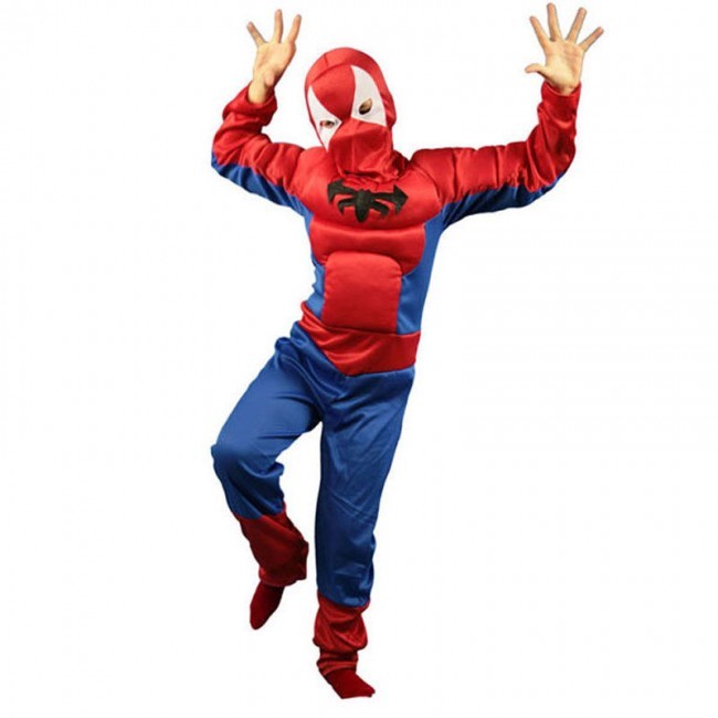 disfraz spiderman araña niño - DISFRAZ DE SPIDERMAN ARAÑA MUSCULOSO NIÑO